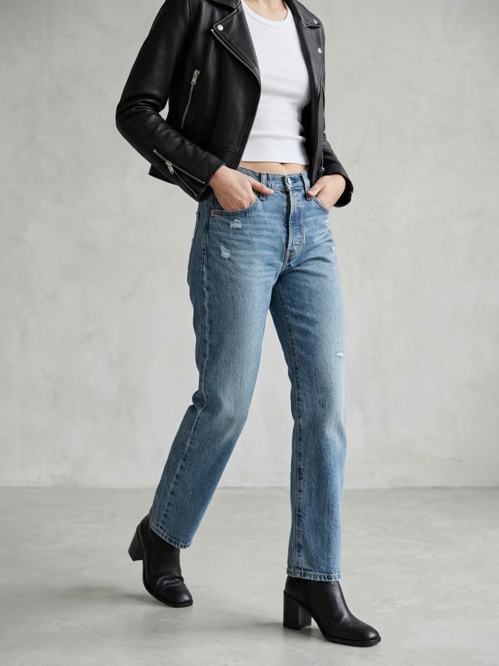 Levi's 501 Curve Light Blue Straight Leg High-Rise Jeans NWT Size 27 - Picture 2 of 9
